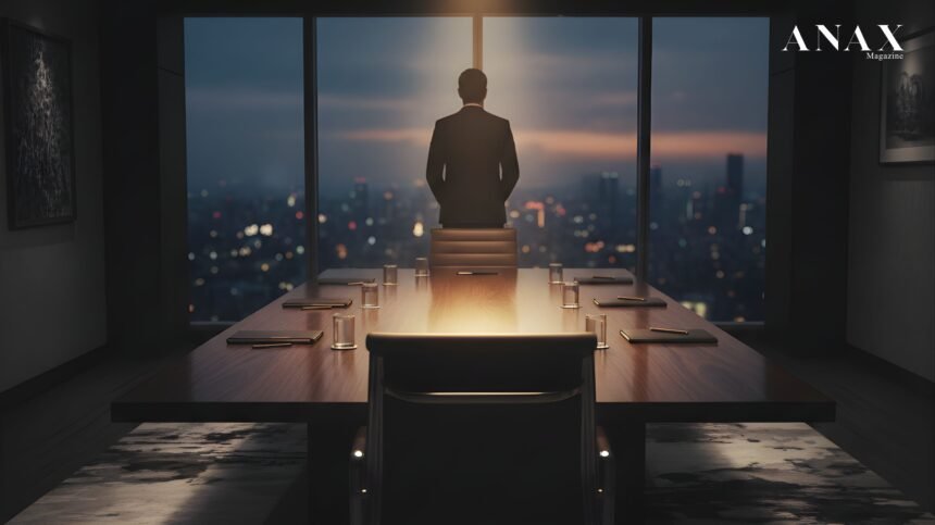 The facade of Bombay House at night, representing the silent power of the Tata legacy.