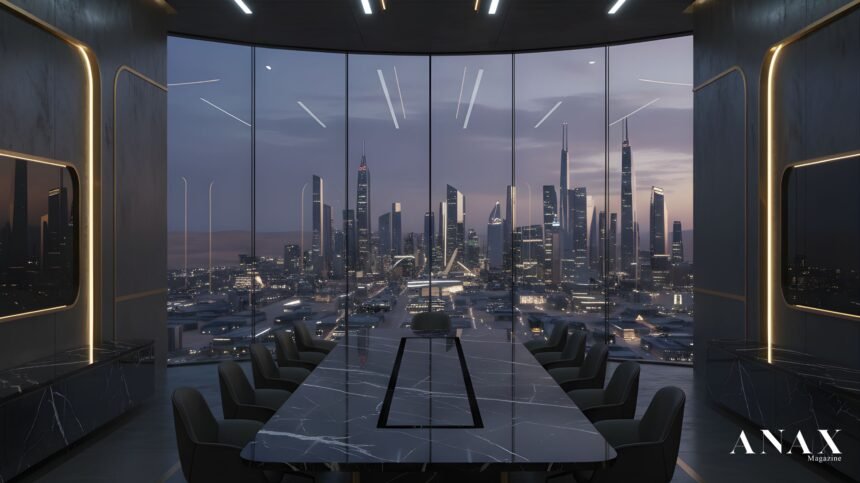 The House of Saud Vision 2030 corporate state architecture and desert luxury.